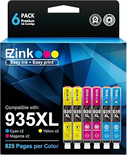E-Z Ink (TM Compatible Ink Cartridge Replacement for HP 935 935XL 935XL High Yield to use with HP Officejet 6812 6815 6230 6830 6220 6800 6820 6822 6825 6835 6836 Printer(2 Cyan 2 Magenta 2 Yellow)