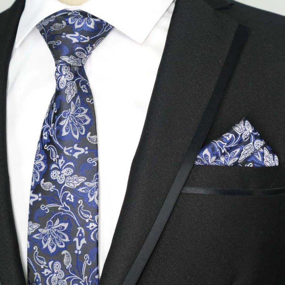 Set de cravate pour mariage et grandes occasions avec motifs paisley chic, modèle T-042