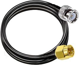 RG58 BNC to SMA Jumper Cable, BNC Male Plug to SMA Male Extension 6.6 Feet (2 Meter), Low Loss Antenna Pigtail Adapter Cable for Wireless LAN Devices 50 Ohm