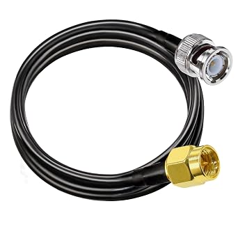 TUOLNK RG58 SMA Male to BNC Male Coaxial Jumper Cable 6.6ft 2M 1PCS
