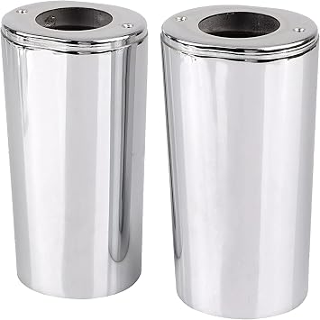 Motorcycle Front Fork Upper Slider Front Fork Boots Slider Shell Fit for Softail Heritage Touring Electra Glide Rood King Ultra Classic Street Glide 1997-2013 Chrome