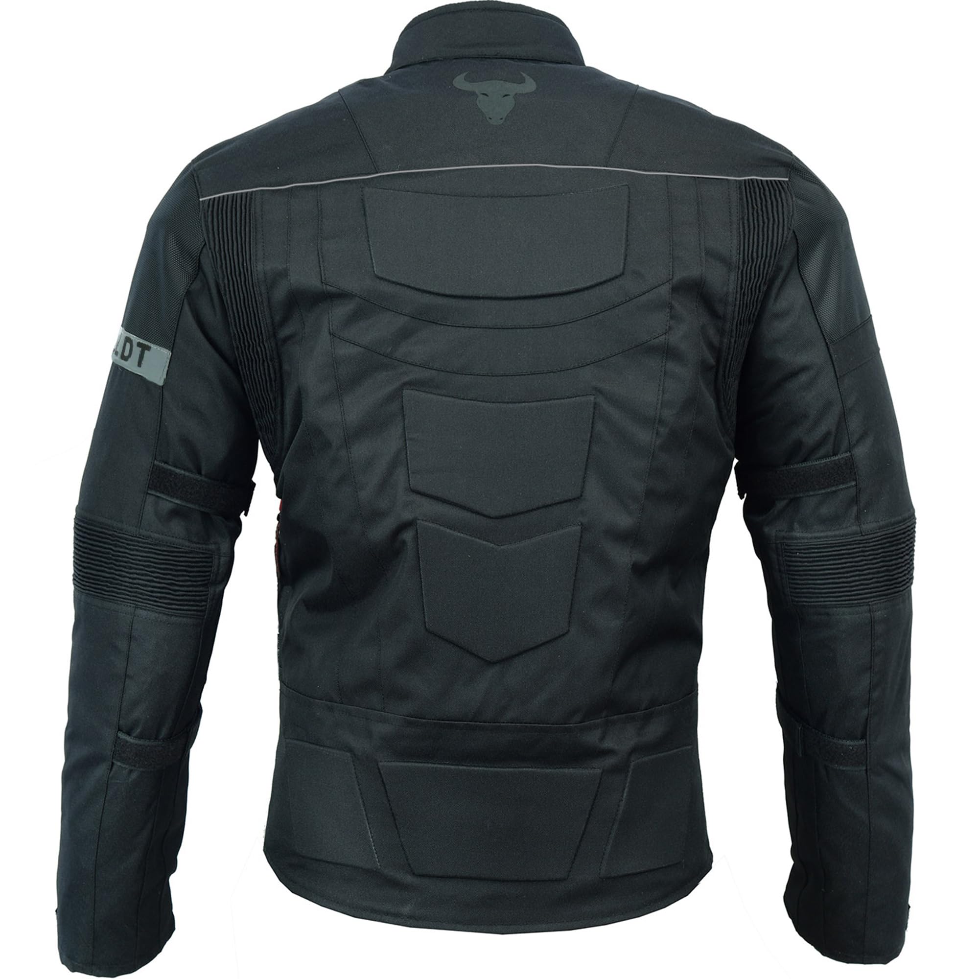 BULLDT Motorradjacke Herren textil kurze Bikerjacke mit CE2-Protektoren - Sportlich Bodyfit dehnbaren Einsätzen, 4 Taschen, Abnehmbar Futter, aus 4 Schichten, Winddicht, Reflektierend -