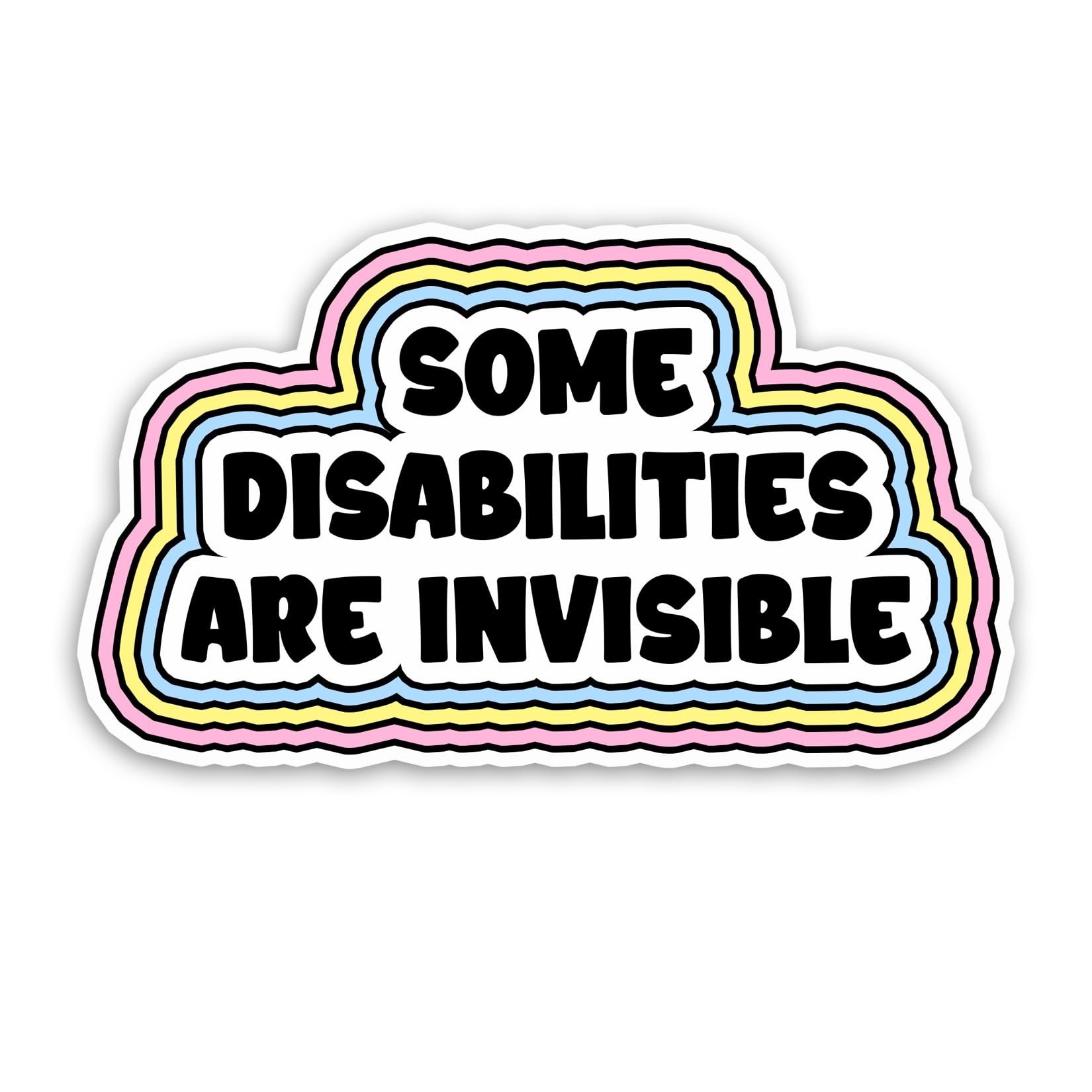 Calcomanía Some Disabilities are Invisible para ordenador en el espacio de trabajo