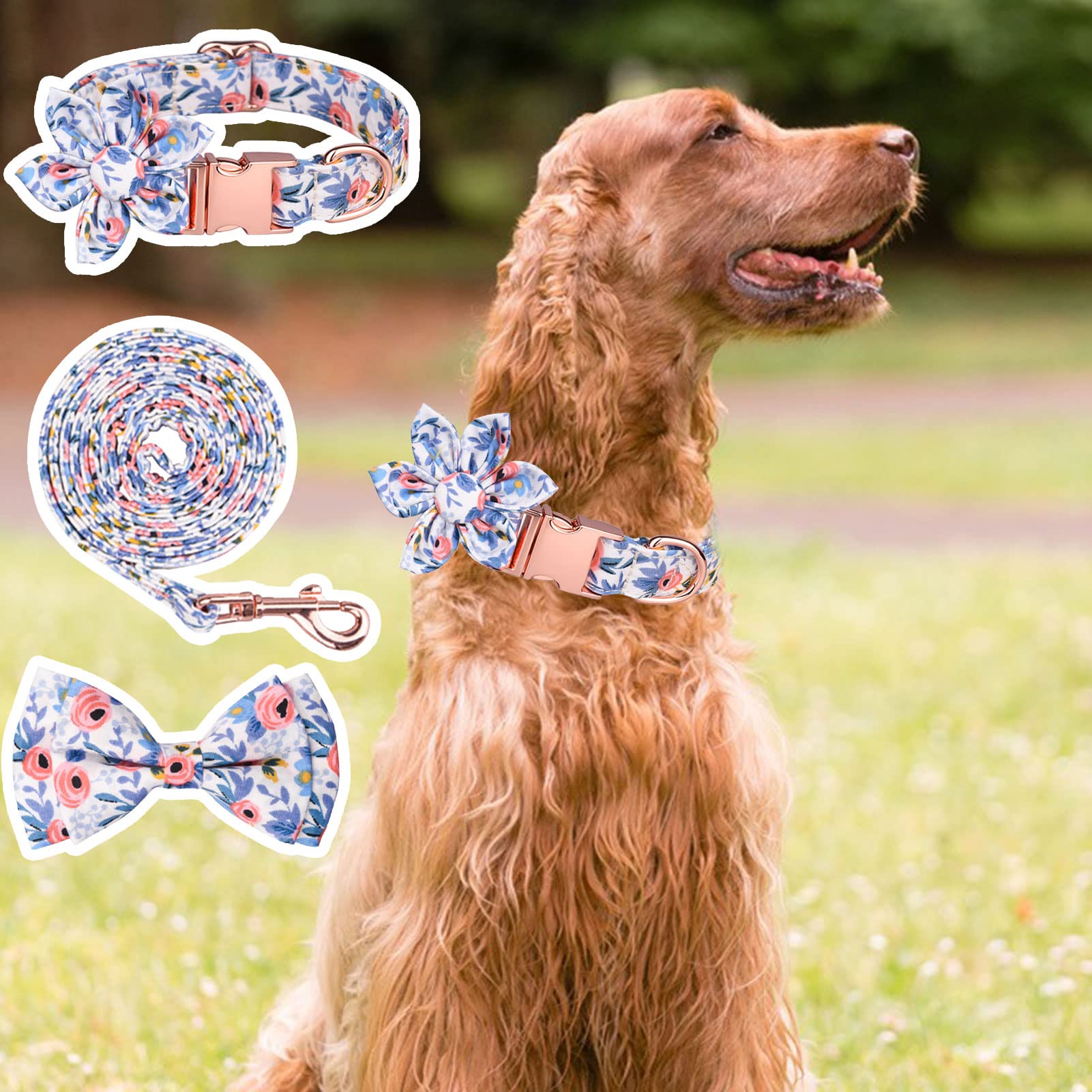 犬 首輪 リード 付 ペット 服 レース パール フラワー リボン 花 