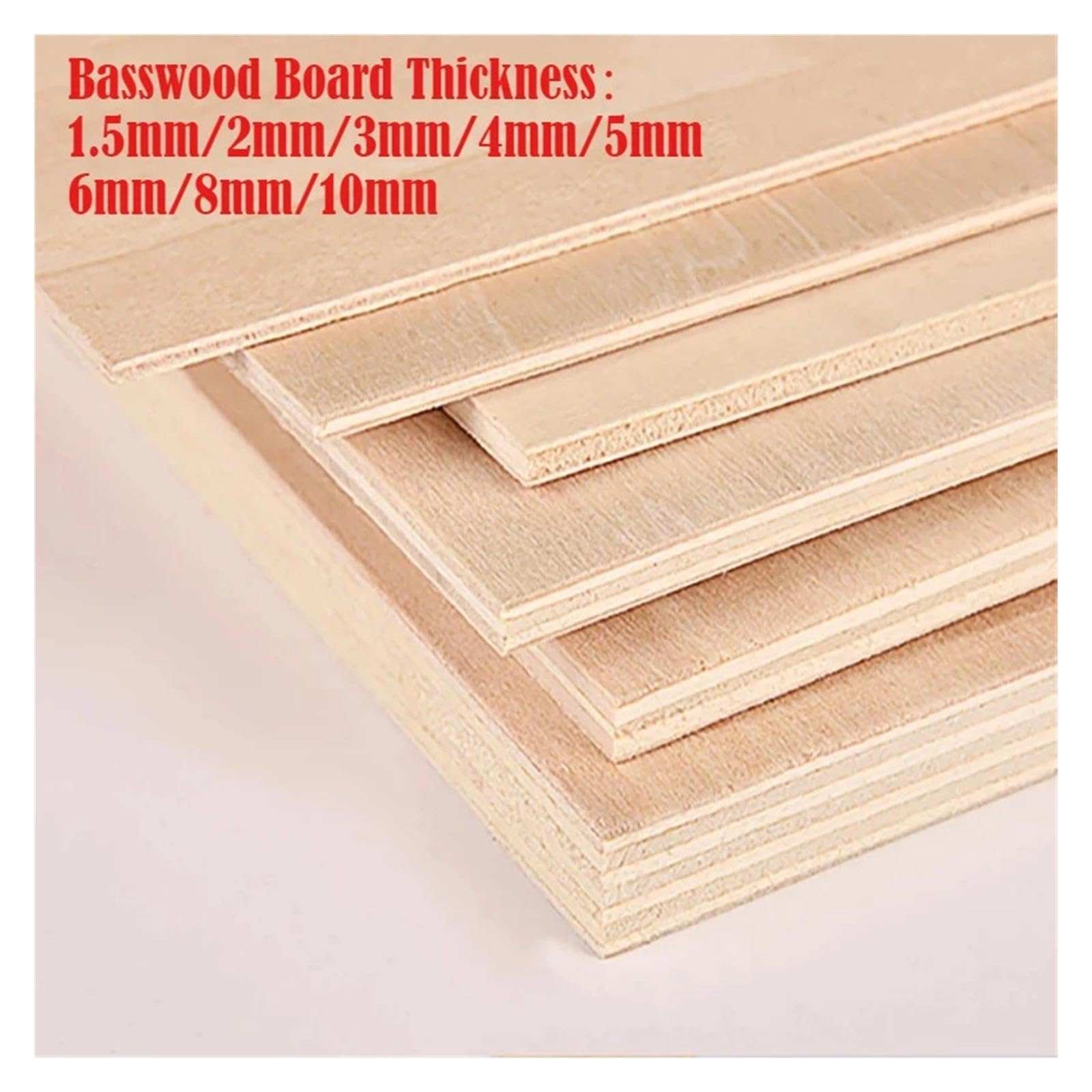 Láminas de Madera de Tilo Basswood Board Model Craft Sheet