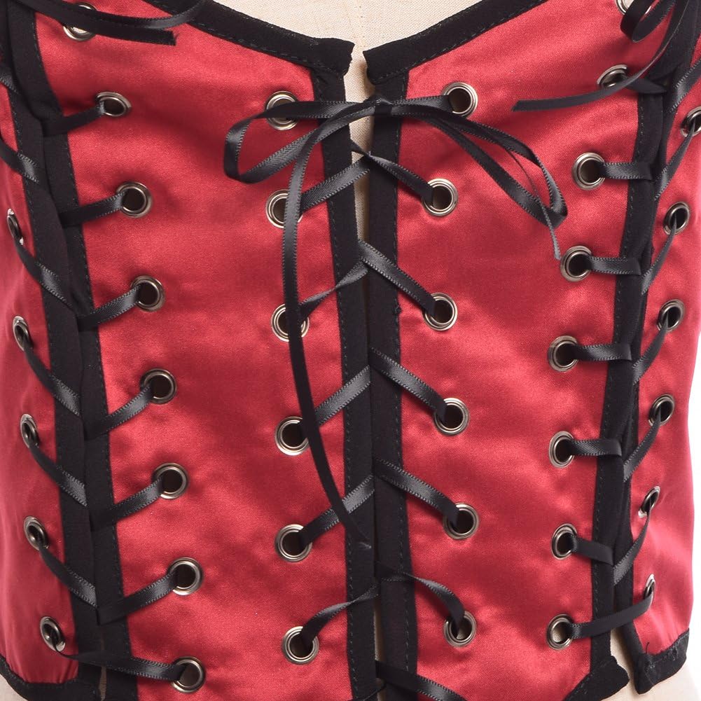 BLESSUME Women Renaissance Medieval Vest Pirate Wench Bodice Lace up Corset