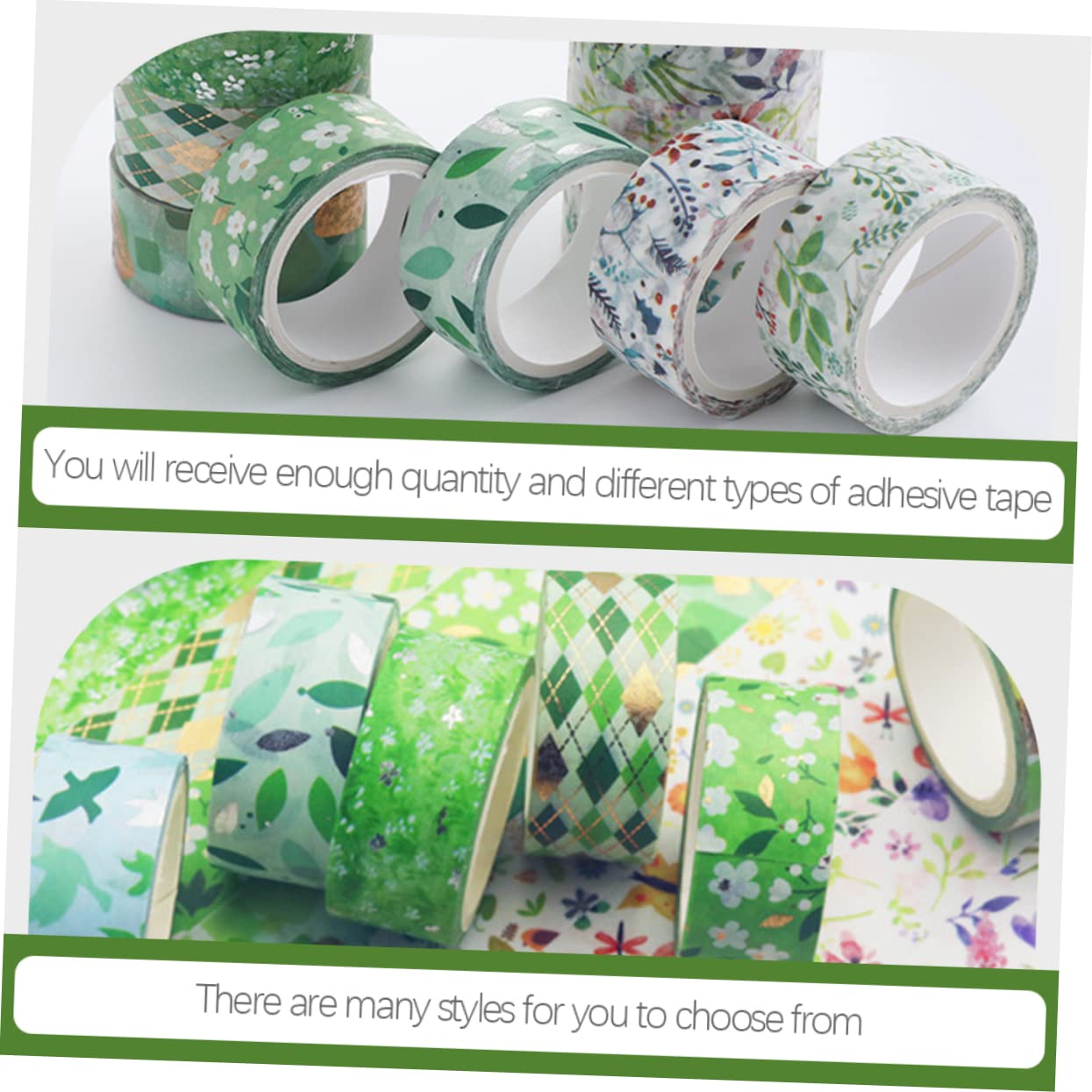 STOBOK 48rollen Washi Tape Mit Blumenmuster Dekoratives Klebeband Für Scrapbooking Journaling Und -projekte Mit Fröhlichen Designs Und Silberprägung