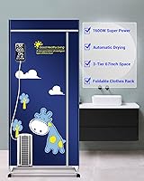 Vista 2 de Secadora de Ropa Portátil, Secadora de Ropa de 110V -1600W, Perchero de Ropa Plegable de 67 Pulgadas -3 Niveles, Secadora Portátil de Ahorro