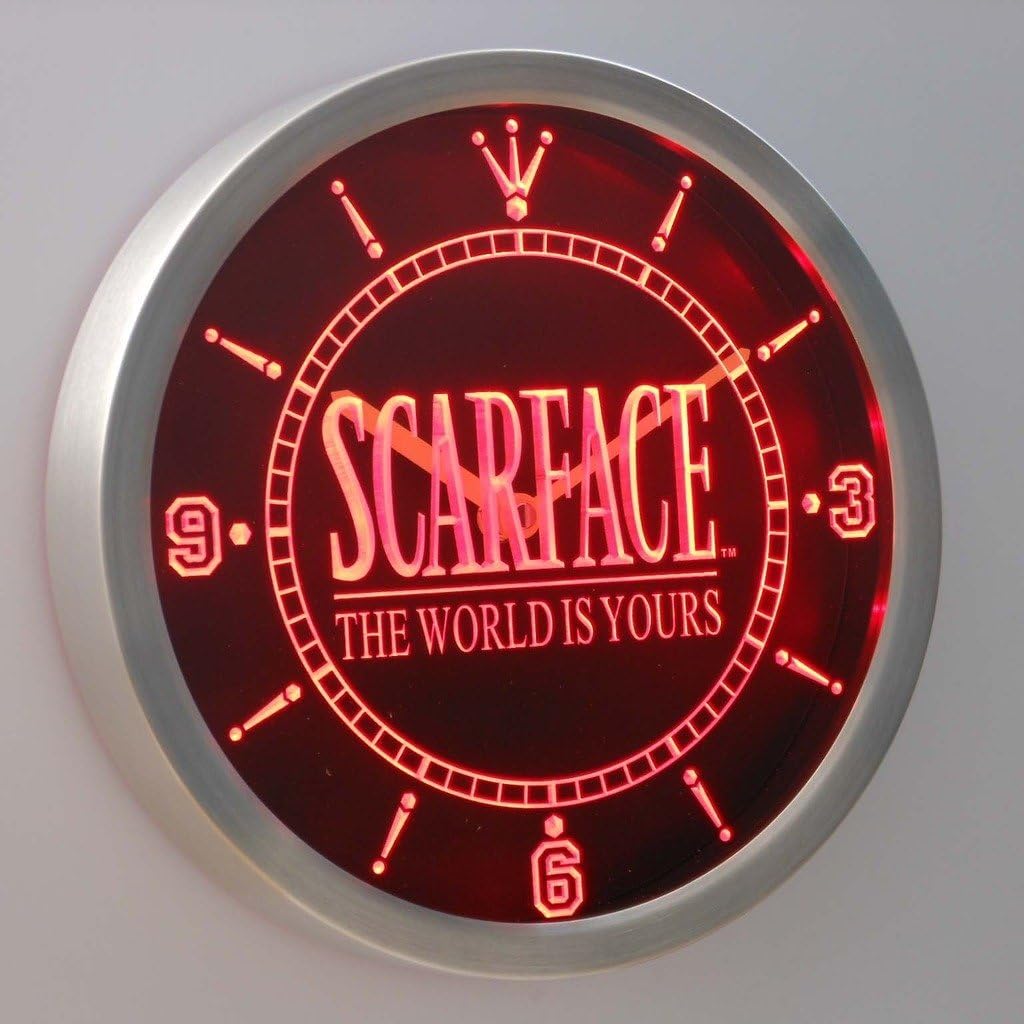 Scarface The World is Yours 3D Neon Sign LED Wall Clock NC0153-R