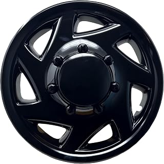 Hubcap Replacement for Ford Van 1998-2023, Gloss Black, Premium Quality Sturdy 16-inch Wheel Cover (1 Piece)