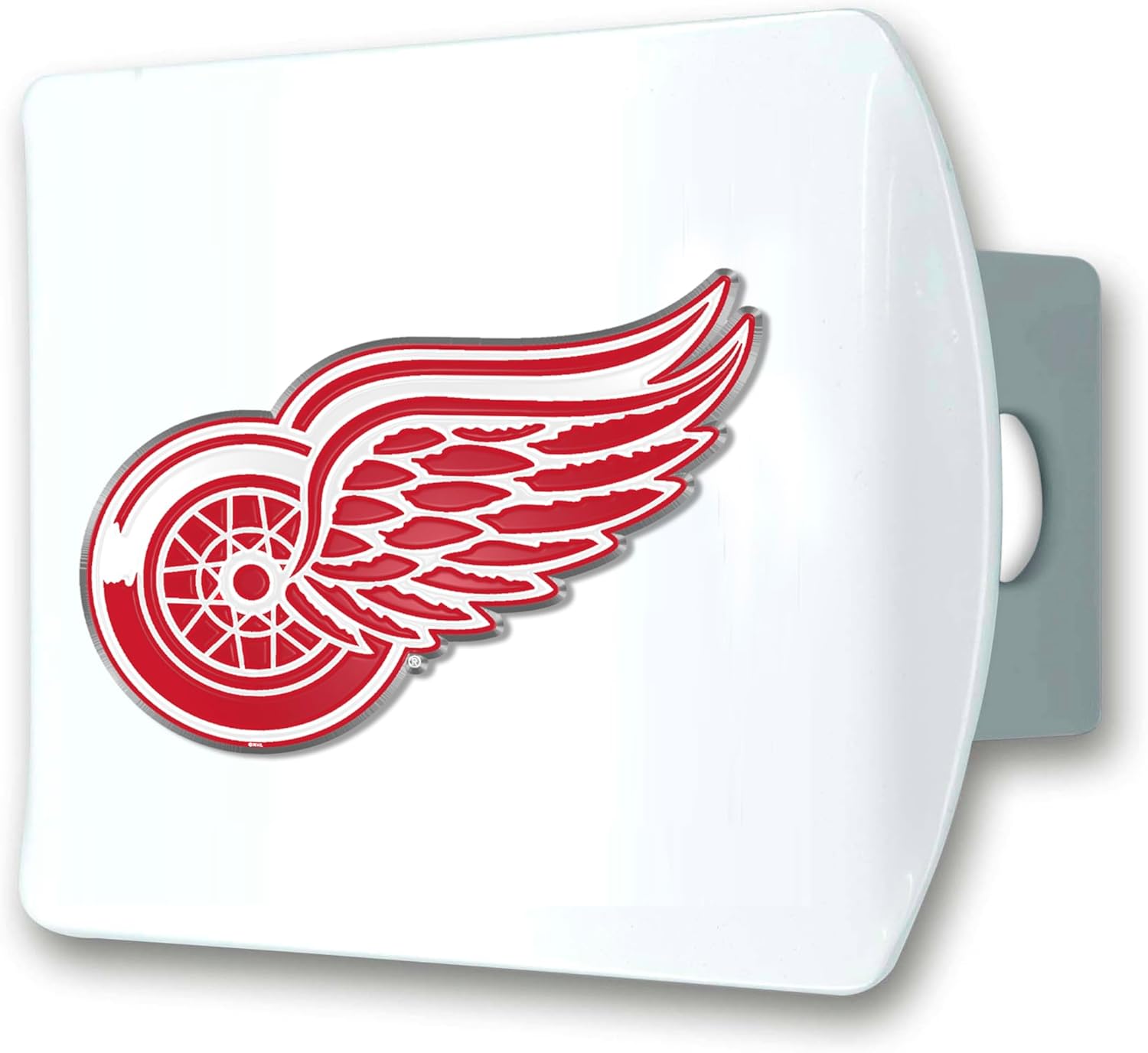 FANMATS 43900 NHL - Philadelphia Flyers Color Hitch Cover - White with Metal Chrome 3D Logo Emblem – Easy Installation on Truck, SUV, Car - Ideal Gift for Die Hard NHL Fan