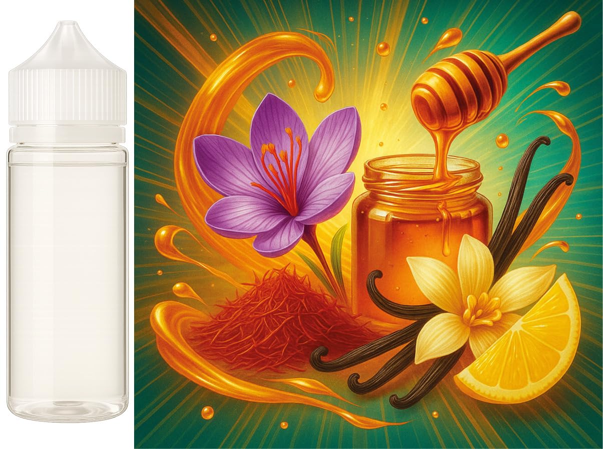 Saffron-Honey Whisper – szafran, miód, wanilia i cytryna aromat koncentrat – Wegański – Sasami – 100ml