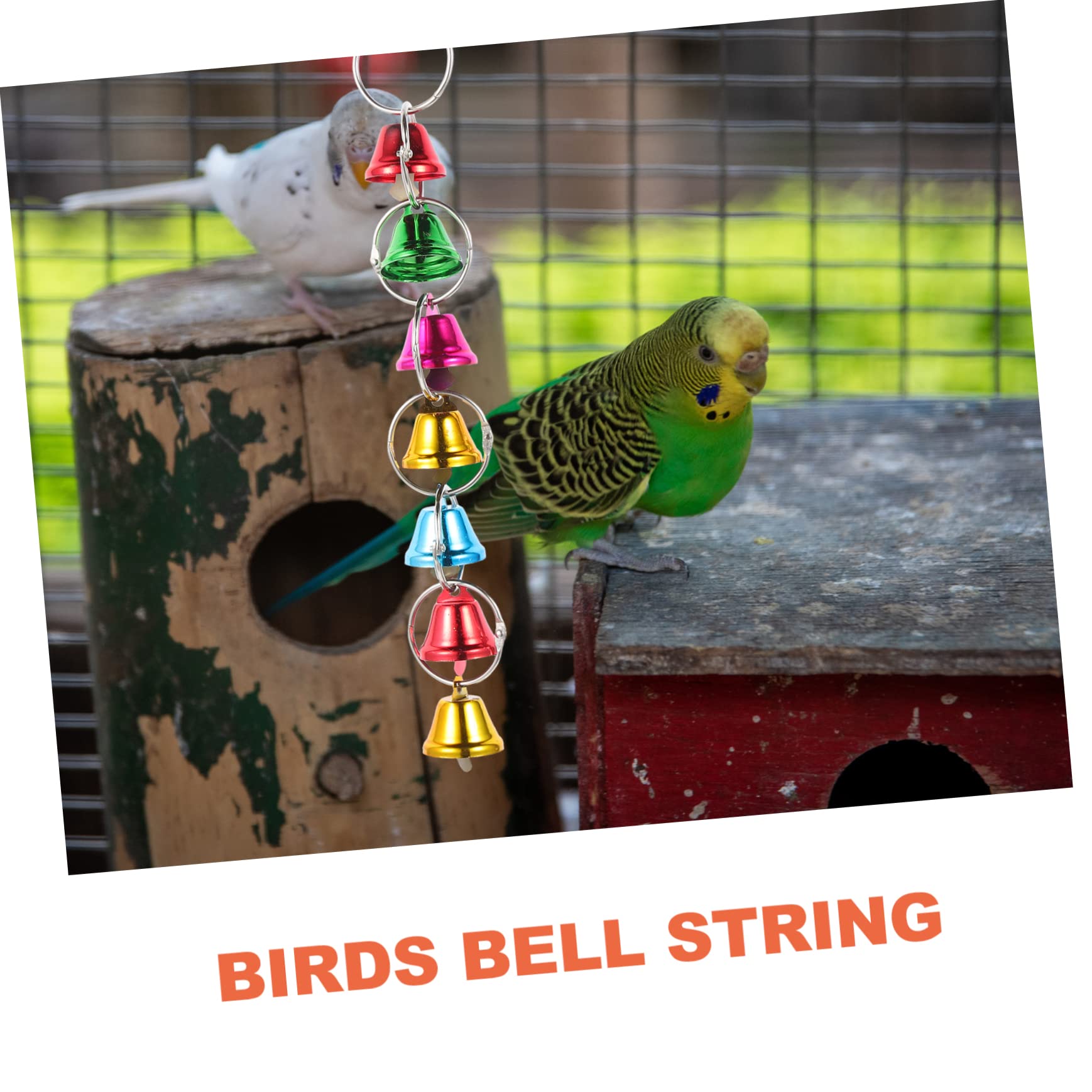 Yardwe 12piezas Campanas para Aves Juguetes Colgantes para Periquitos y Diversión para Decoración De Jaula y Juguetes De Masticar