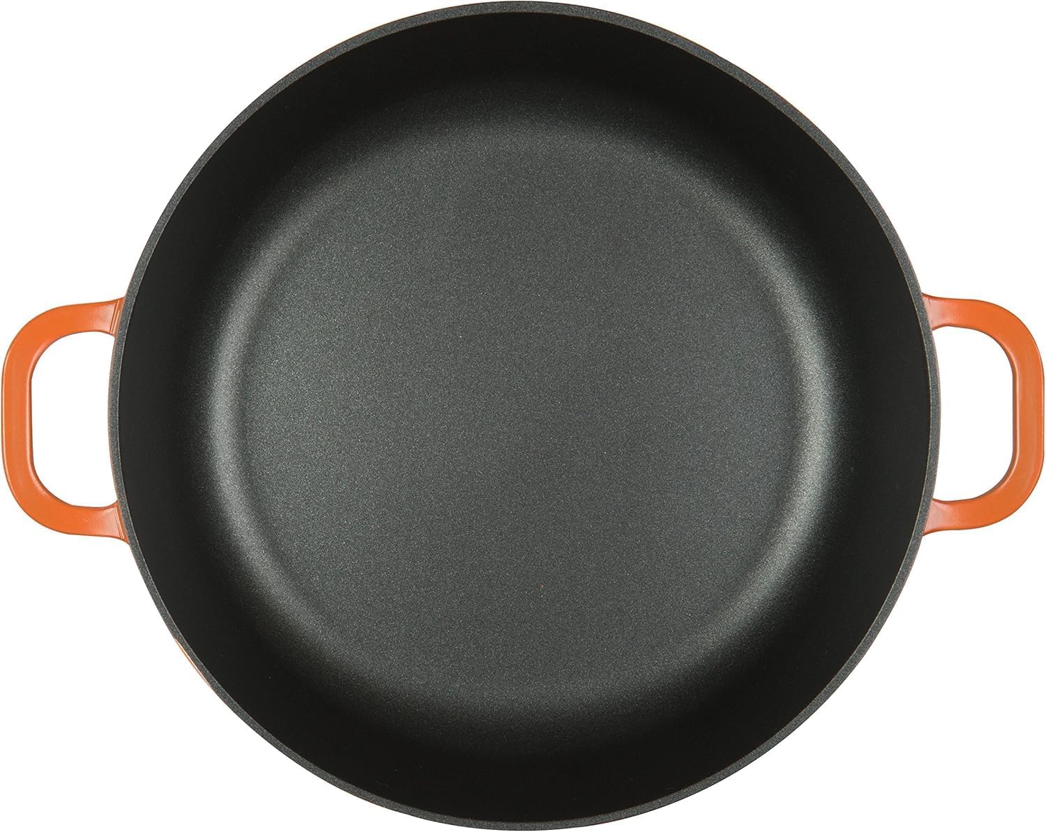 MasterPan 3 Quart Non-Stick Cast Aluminum Dutch Oven Casserole Stockpot 11", Orange