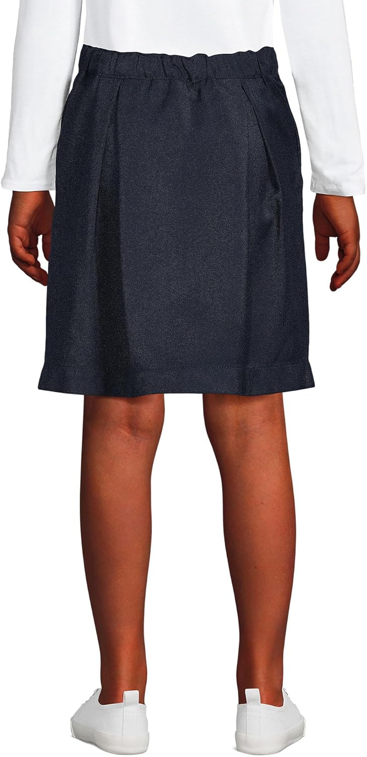 Lands' End School Uniform Girls Solid Pleated Skort Top of Knee - Image 2