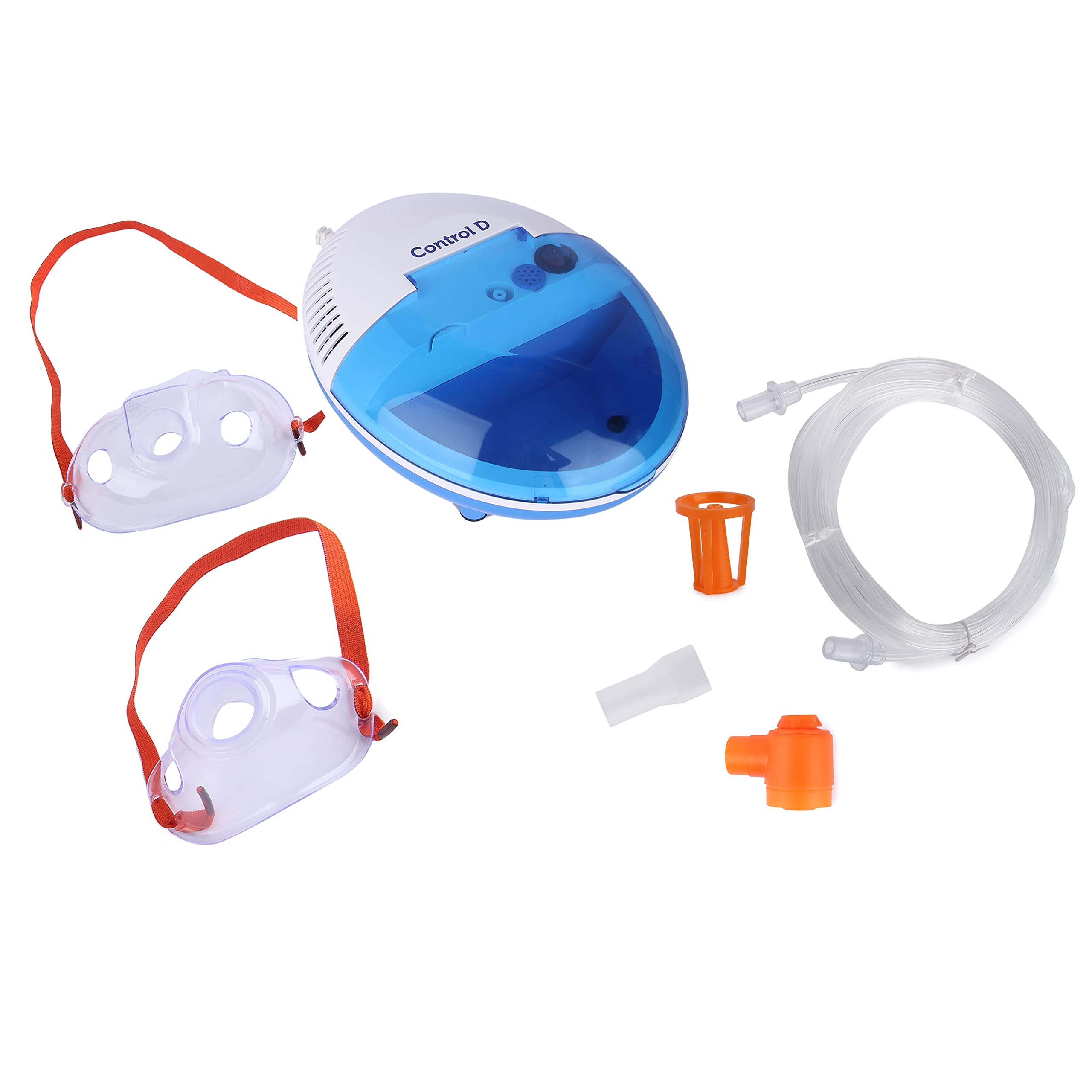 Control D Prime Nebulizer with Complete Kit for Kids & Adults Nebulizer with 1 Year warranty (White,Blue) 1