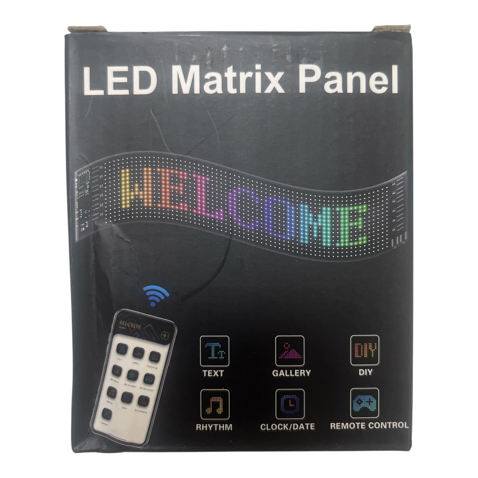 Genérico Pantalla Display LED RGB Flexible Programable, Textos Personalizables con App Bluetooth. (20 x 33 cm) Muestra Mensajes, Publicidad en Tiendas, comercios y escaparates