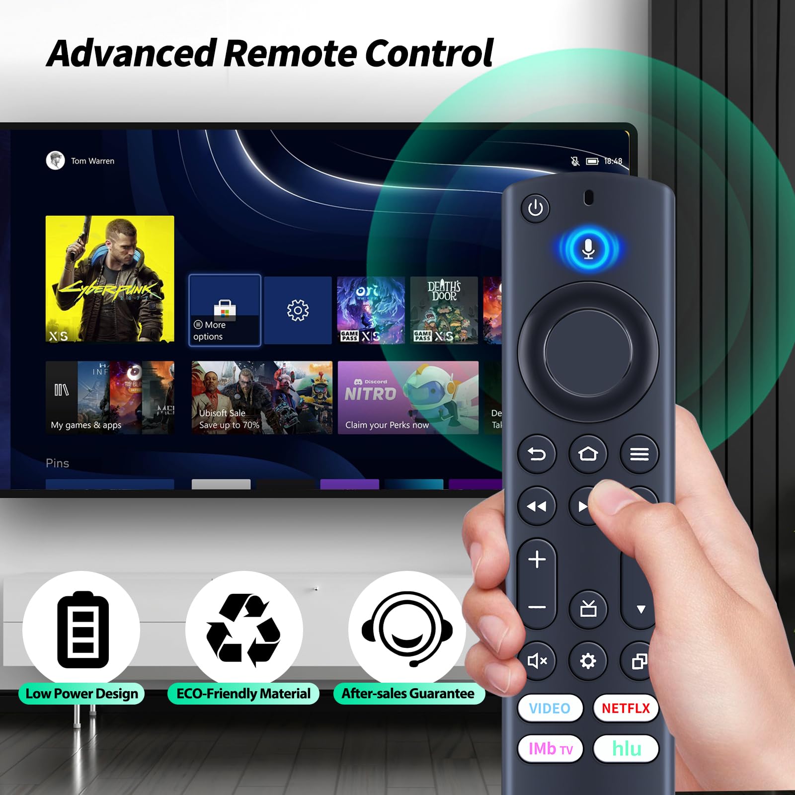 NS-RCFNA-21 Telecomando di ricambio vocale per Insignia TV NS-50DF710NA21 NS-50DF711SE21 NS-50F301NA22 NS-40D510NA21 NS-42F201NA22 NS-43DF710NA21 NS-710NA21 0DF7100 NA21 NS-55DF710NA21