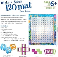 Vista 8 de Learning Resources Make a Splash - Juego de 120 alfombrillas para piso, manipuladores matemáticos, juegos de mesa de suma y resta, artículos