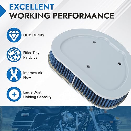 Miniatura 6 de 2963308 HD-1508 Filtro de aire ultra clásico para Harley Davidson Street Glide, FLHTC Electra Glide, Road King, FLTRX Road Glide Custom 2008 2009