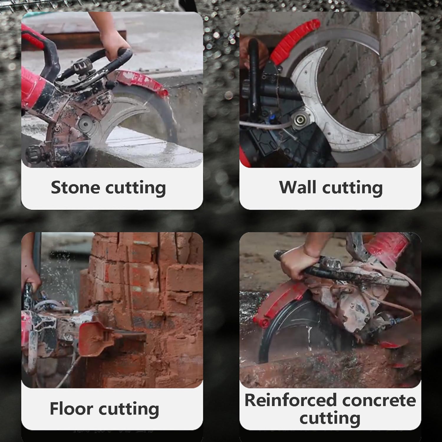 29cm Depth Concrete Cutting Saw, 8980w Metal Cutting Saw, with 41cm Large Size Saw Blade and Intelligent Linkage Water Pump, Dual Water Nozzles, One-Button Start