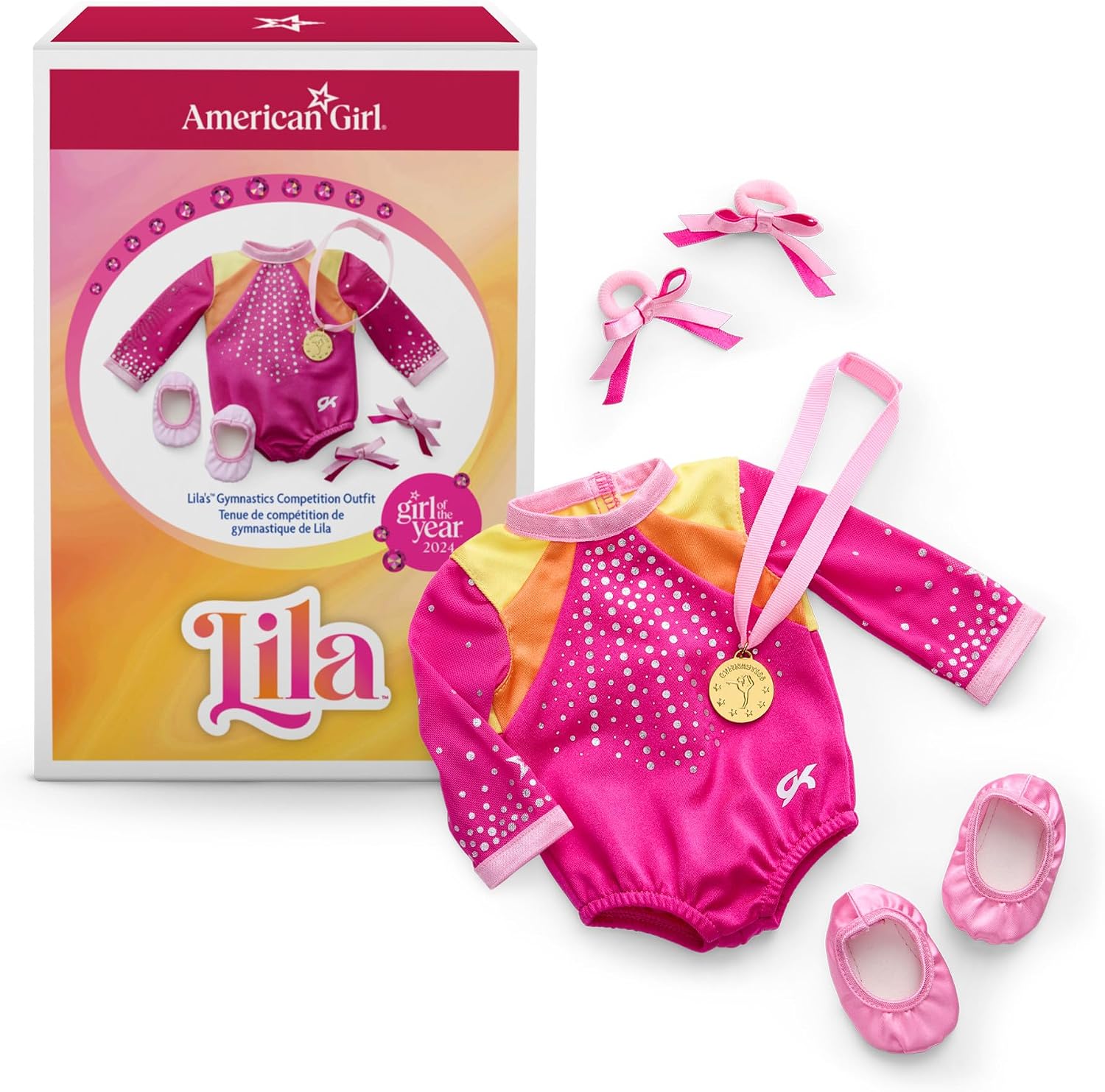 American Girl Lila's Gymnastics Competition Outfit for 18-inch Dolls (Girl of The Year 2024)