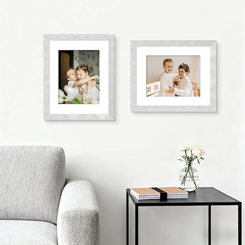 Miniatura 308 de Picrit - Juego de 12 portarretratos de 5 x 7 pulgadas para colgar en la pared o exhibir sobre una mesa, para fotos de 4 x 6 con paspartú o 5 x 7