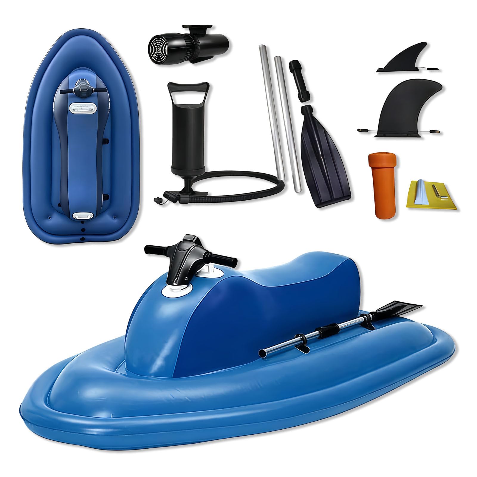 Glowdora 500w Electric Inflatable Boat With Removable Battery 500W-16000mAh