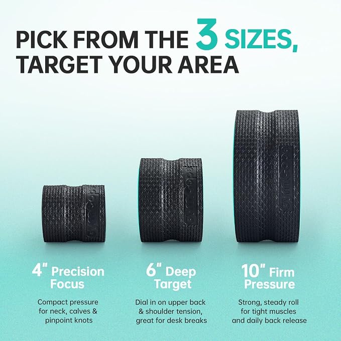 GymCope 3pack Back Wheel Foam Roller miniatura 2