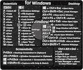 Keyboard Shortcuts Guide - Word Excell Quick Reference | PVC Laptop Decals for Fast Typing, Clear Instruction Stickers for Computers, Easy Learning Sheet for Office Programs, Desktop Accessory