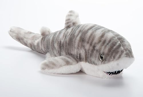 Miniatura 4 de The Petting Zoo Peluche de tiburón tigre, regalos para niños, animales salvajes del océano Onez, juguete de peluche de tiburón de 20 pulgadas