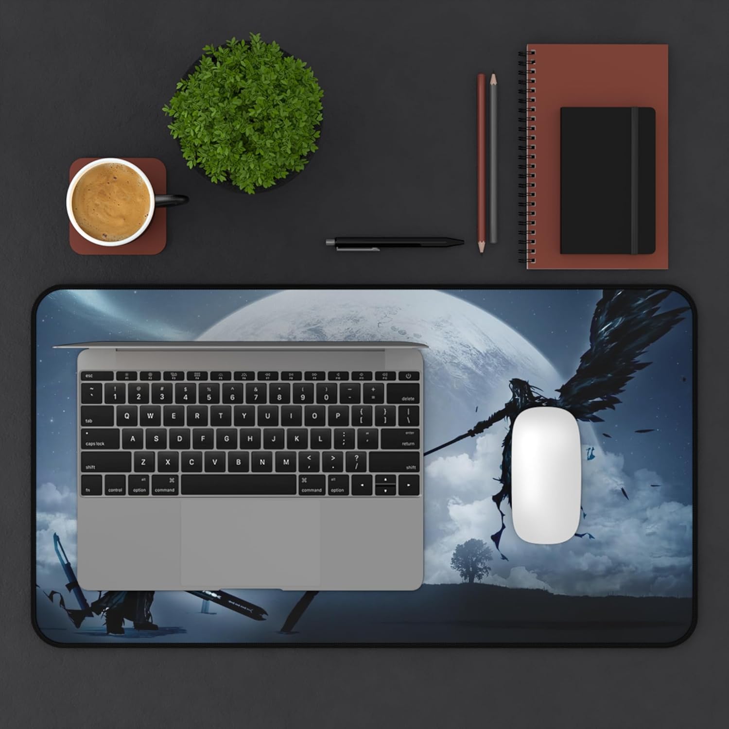 Cloud and Sephiroth Moon Final Fantasy 7 Remake FF7 Gaming Desk Mat Mouse Pad Playmat 12x18 12x22 16x32