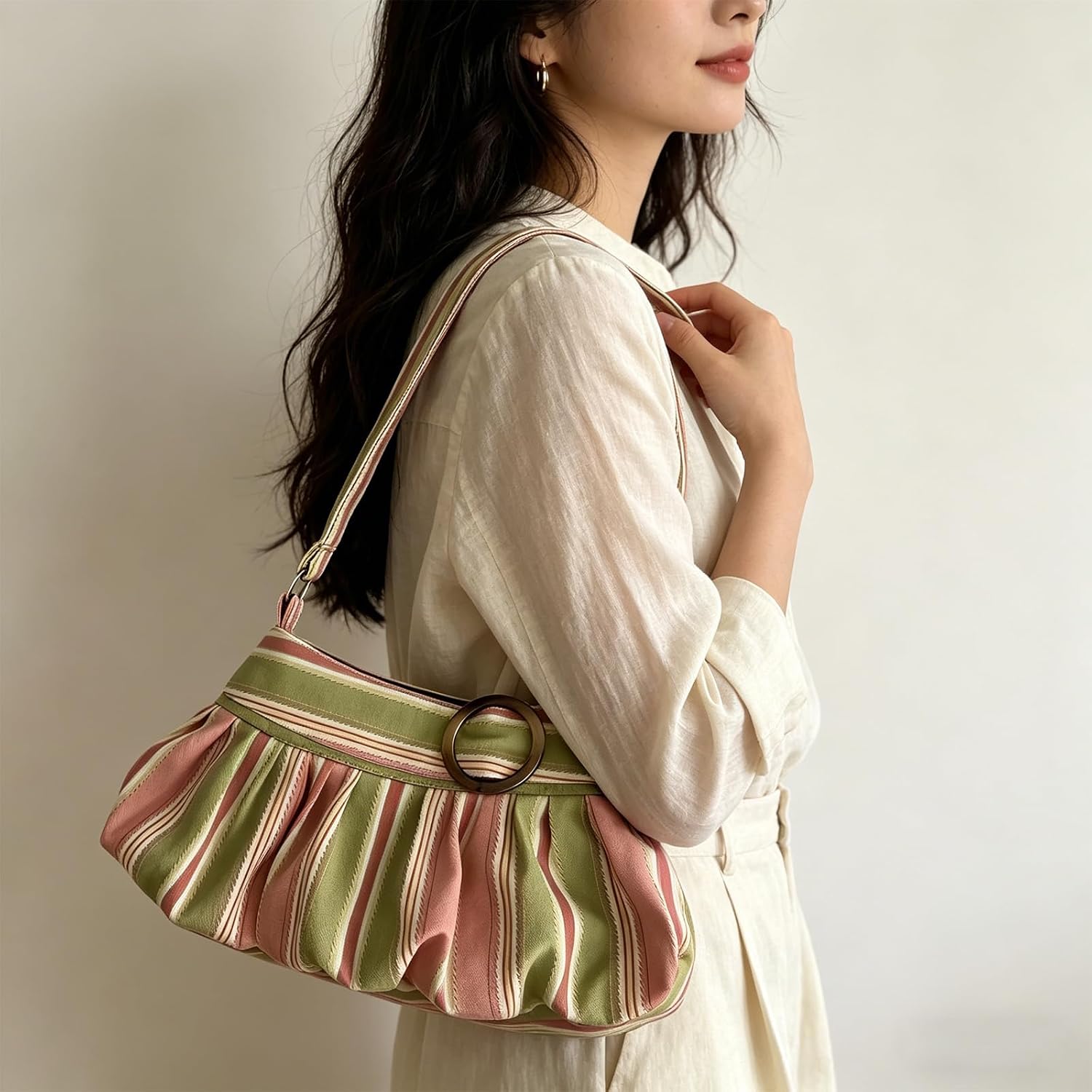 Bag for Women Underarm Bag Trendy Oxfords Purses Fashion Toted Bags Satchel Handbags Retro Slouchy Hobos Bags Slouchy