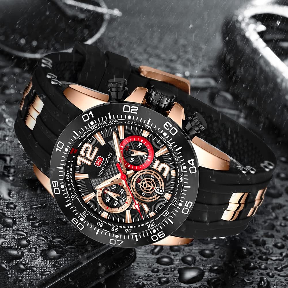 AIMES Watch for Men Sport Military Waterproof Chronograph Mens Watches Analog Quartz Big Face Classic Stylish Fashion Casual Designer Business Work Wrist Watch Elegant Gift for Men - Image 2