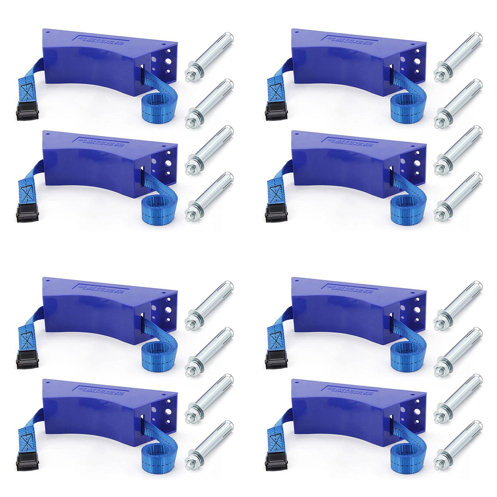 Ctrlzs Blue 8Pcs Propane Tank Holder Cylinder Wall Mounted Bracket Gas Cylinder Bracket Abs Gas Cylinder With Screws
