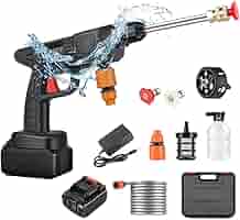Idropulitrice Portatile A Batteria 48V - 90 Bar Di Pressione | Con Ugello 6in1 E Tubo 5M | Per Auto, Giardino E Esterni - Foto 10