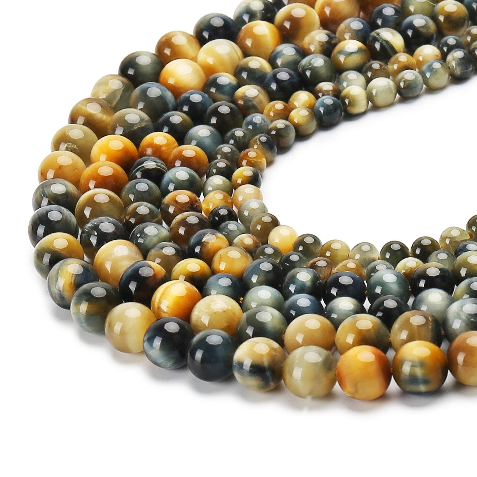 Perles Rectangulaires œil De Tigre Naturel - Lot Gros 13 Pouces - Pour Bijoux - Fait Main