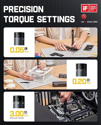 Miniatura 10 de Fanttik Mini destornillador eléctrico E1 Max de 3.7 V, destornillador eléctrico de precisión, brocas magnéticas 50 en 1, máximo 3 N.m,