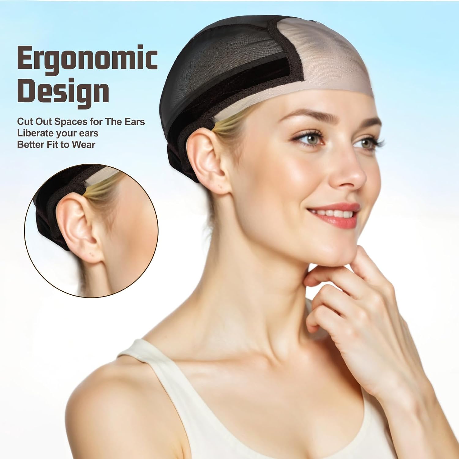 Women’s Non Slip Wig Cap – Soft Velvet Lace Front Wig Cap with Breathable Mesh, Glueless Grip Band for All Day Hold, Fits Headband Wigs & Lace Wigs
