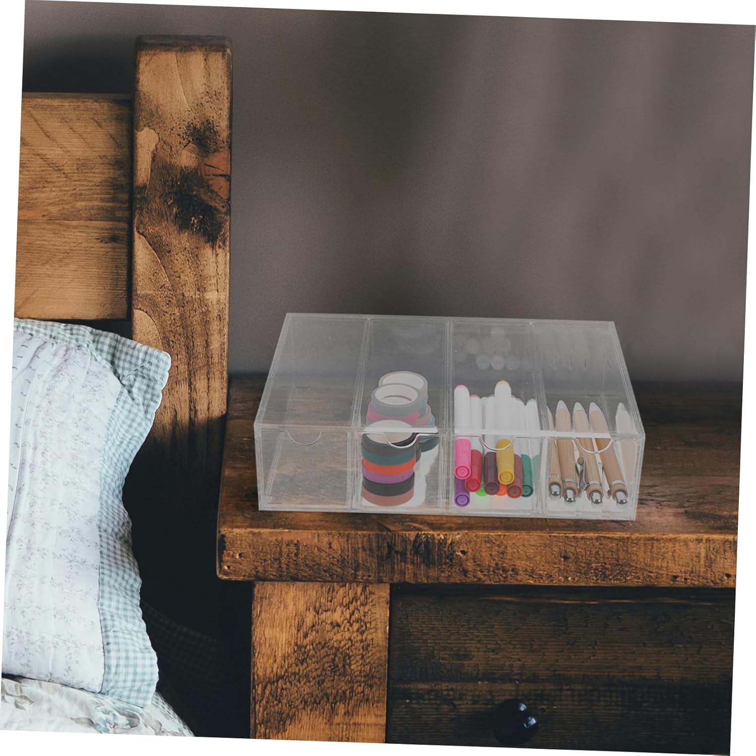 2pcs Acrylic Sunglasses Organizer Multifunctional Storage for Eyewear Makeup and Stationery and Display Case for Home Office Use