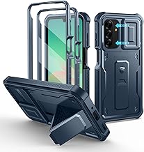 Dexnor Full Body Case for Samsung Galaxy A26【Dual Front Frame & Stand】, Shock Absorber Technology, Drop Protection, Shock Resistant - Navy Blue