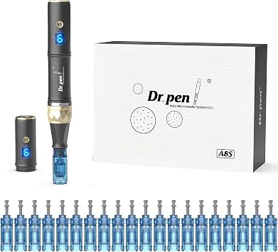 Dr.pen A8S, Professional Microneedling Pen with 22Pcs Replacement Cartridge Needles, Electric Microneedling Beauty Device Skin Care Kit for Anti-Puffiness Pore Remover Acne Treatment Skin Tightening