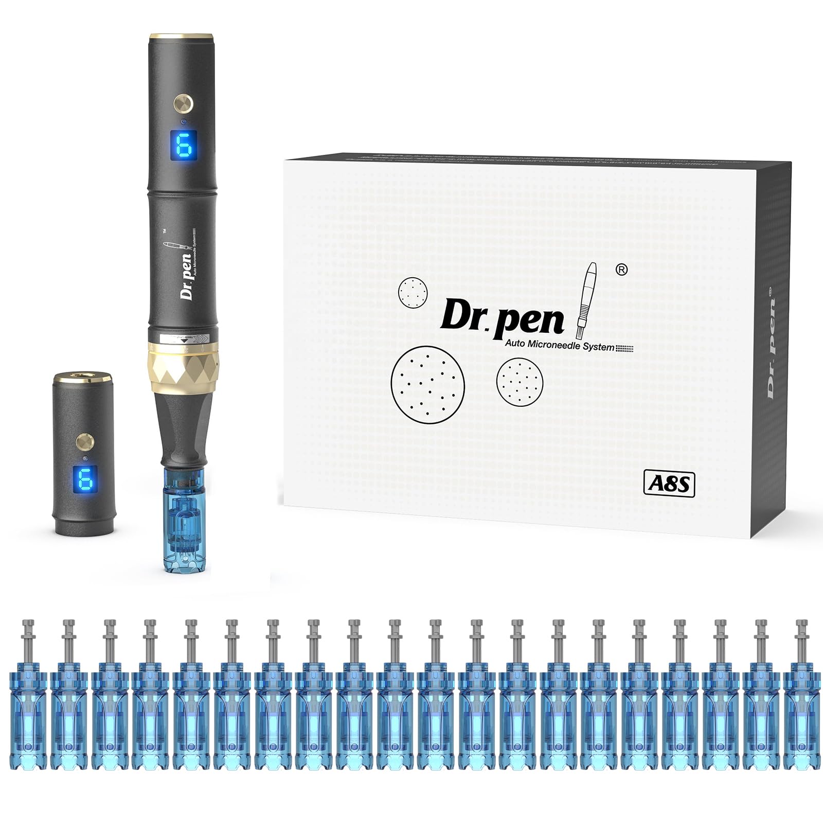 Dr.pen A8S, Stylo de Microneedling Professionnel avec 22 Cartouches,  Dispositif lectrique de Microneedling pour Soins de la Peau, Anti-Rides,  Rduction des Pores et Raffermissement de la Peau : Amazon.fr: Beaut et  Parfum