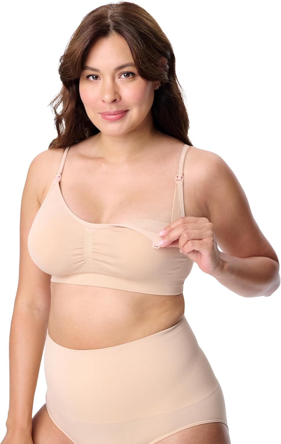 Motherhood Maternity Women's Wireless Clip Down Seamless Nursing Bra for Breastfeeding