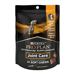 Purina Pro Plan Veterinary Small Breed Dog Joint Care Supplement with Glucosamine, Chondroitin, and Collagen to support Hip and Joint Health – 30ct Pouch