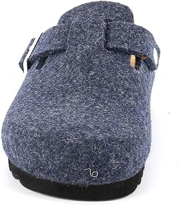 Grunland Ciabatte Loco In Feltro Blu Royal – Modello CB2020, Calzatura Invernale Ecologica In Pura Lana