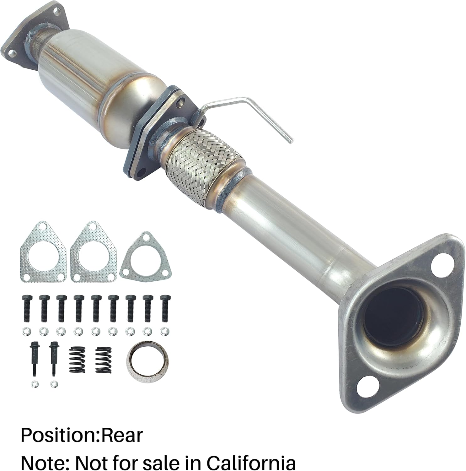 [Rear]FortunaFlow Catalytic Converter Compatible with Honda Accord 2008 2009 2010 2011 2012,Acura TSX Flex Pipe 2009 2010 2011 2012 2013,2.4L[EPA Compliant+standard]