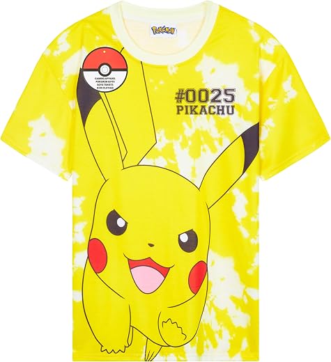 Pokemon Top T Shirt for Boys Girls Teenagers Pikachu Pack of 1 or 3 Pack Funny Tshirts