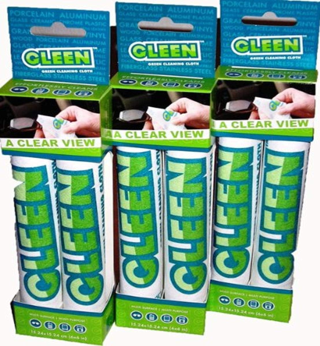 Gleen 3825 Clearview Cloth 6-inch by 6-inch, (Pack of 6)