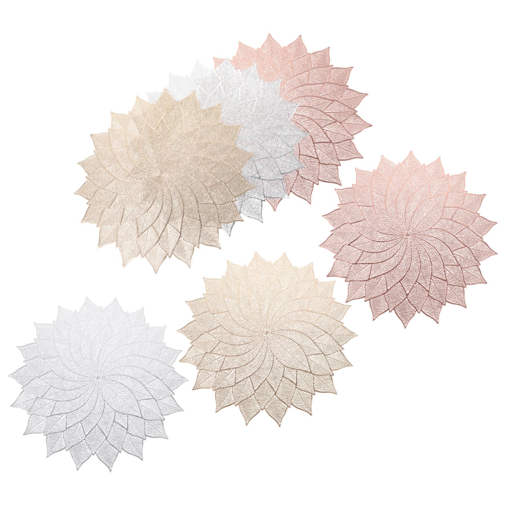 Data [ Set 6 Tovagliette Traforate Hollow Out Per Tavola, Isolamento Termico Resistente Al Calore, Design Moderno in Pvc, Per Feste, Cucina e Decorazione Centrotavola
